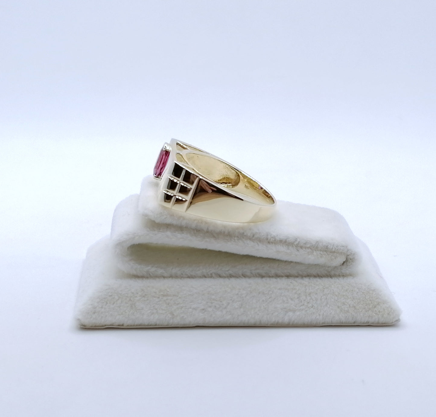 Ring Gold 375er mit Tourmalin Siegelring Gr. 63