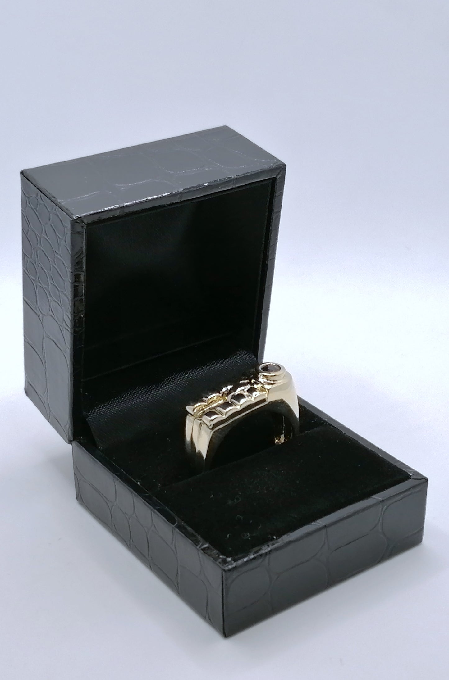 Ring Gold 375er Siegelring mit Topas Gr. 63