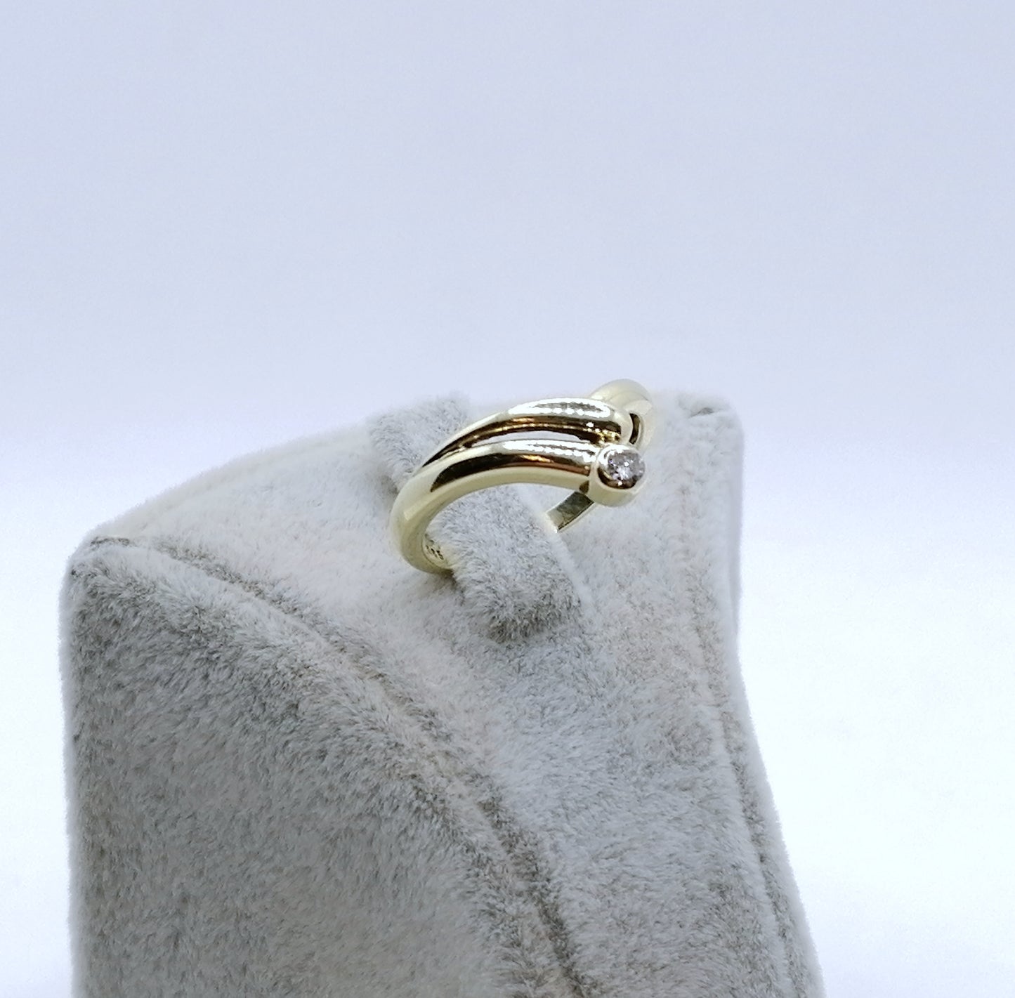 Ring Gold 585er Solitär Brillant Gr. 53