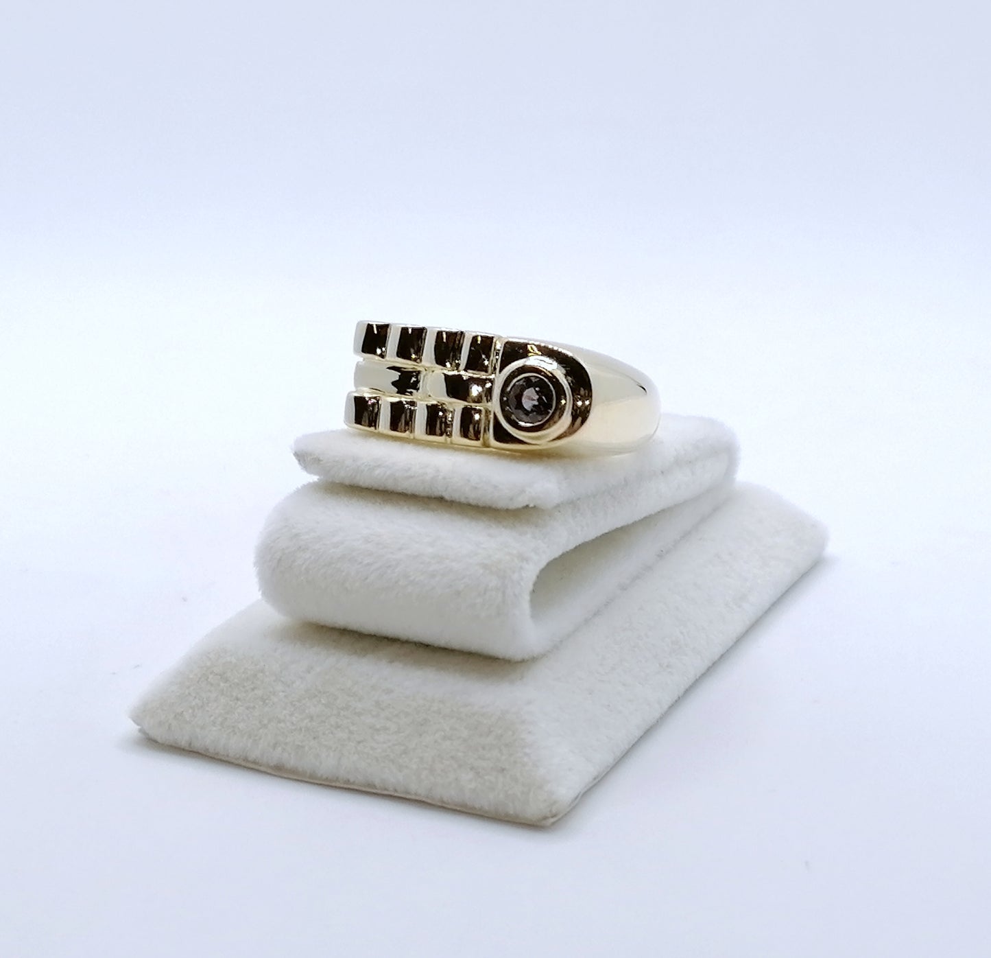 Ring Gold 375er Siegelring mit Topas Gr. 63