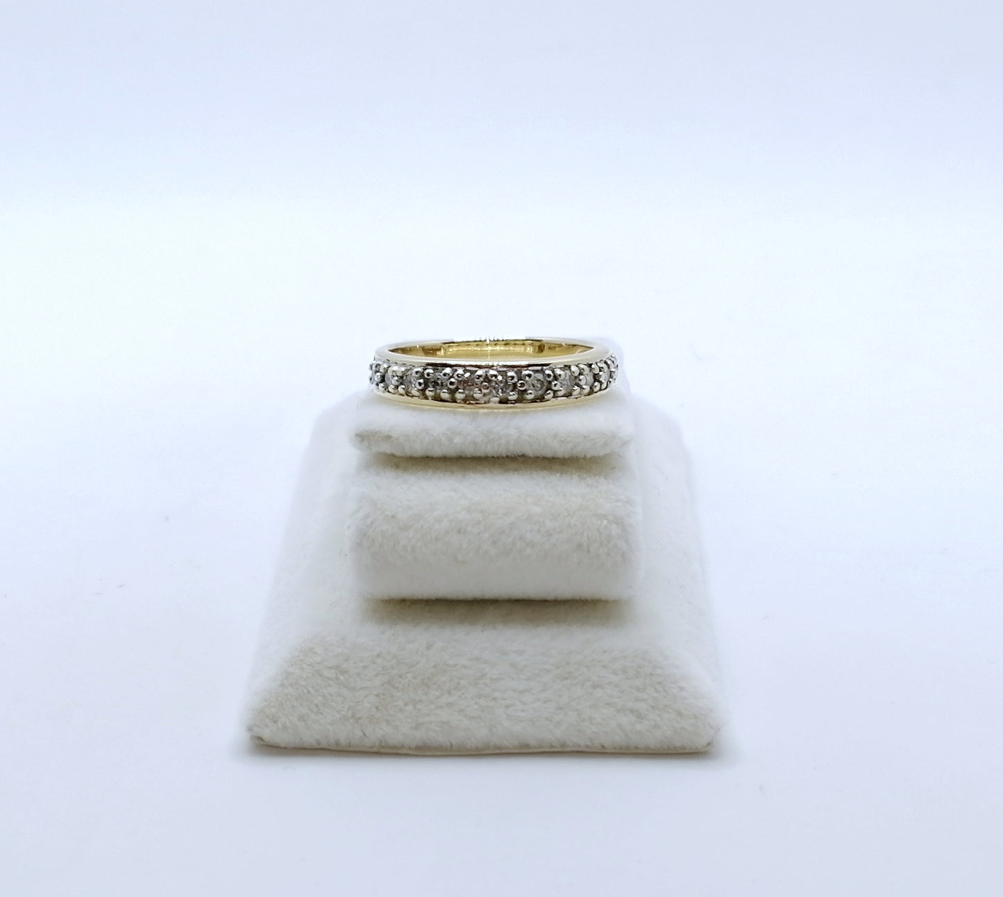Ring Gold 375er mit Diamantsplitter Gr. 53