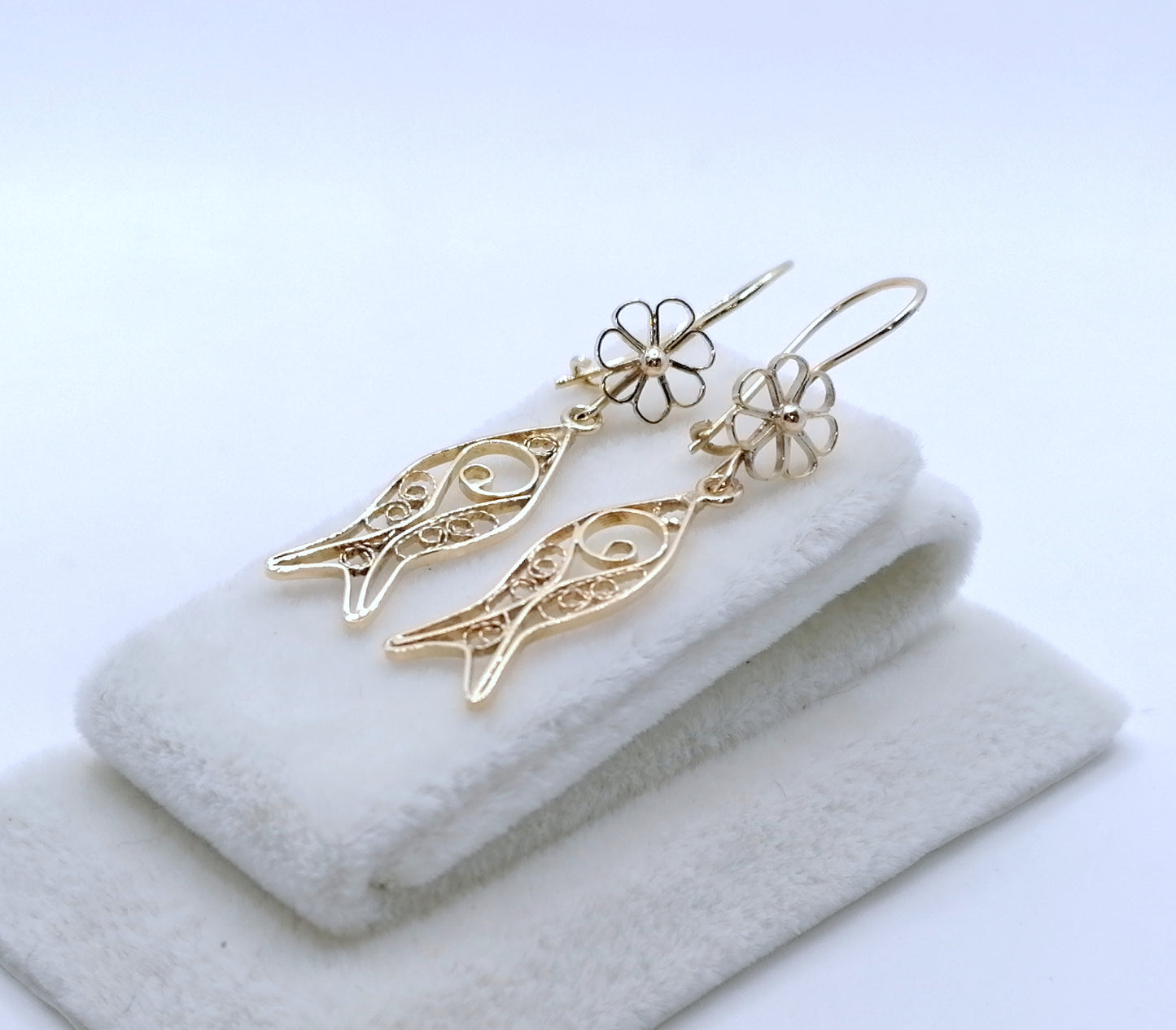 Ohrringe 585er Filigran Gelbgold
