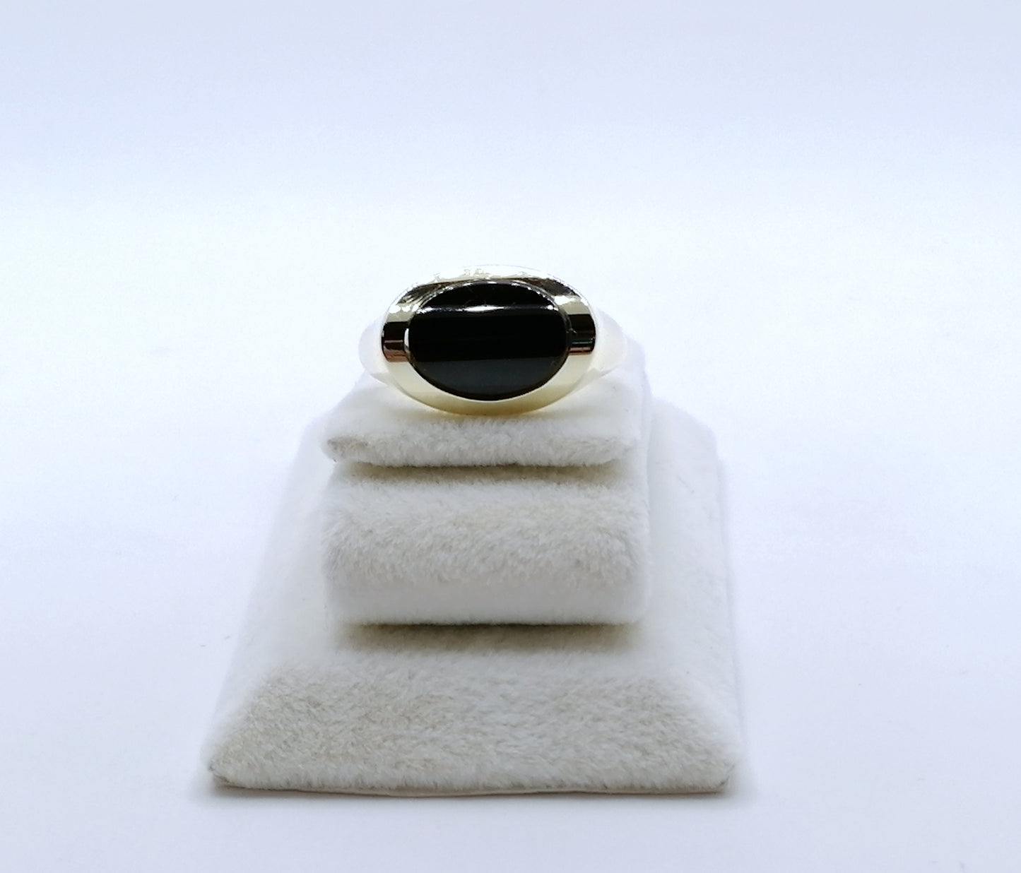 Ring Gold 585er mit Onyx Stein Gr. 53