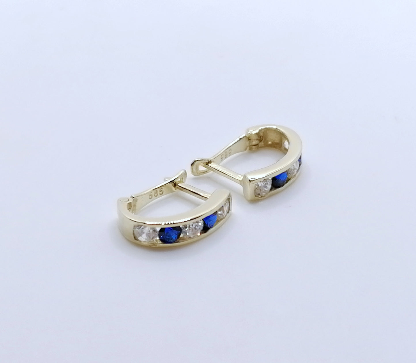 Ohrringe Gold 585er mit Zirkonia Gelbgold