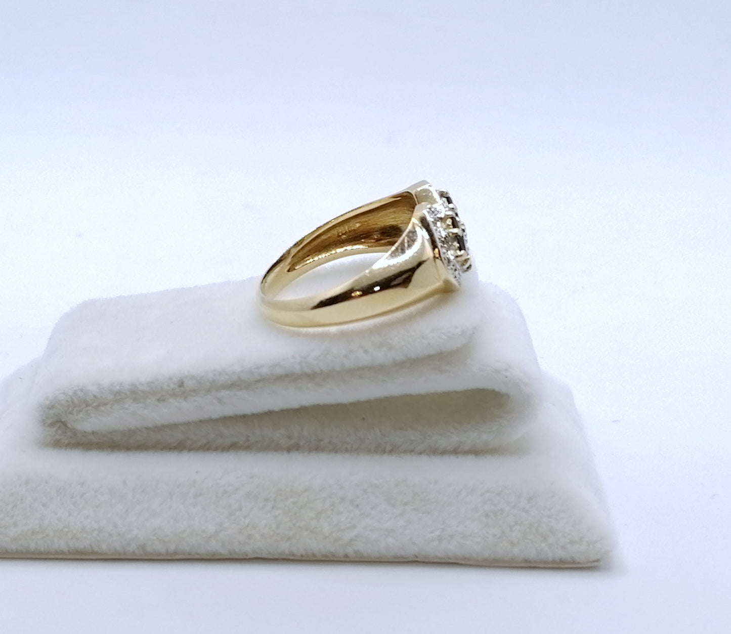 Ring Gold 750er mit Saphiren und Diamanten Gr. 53