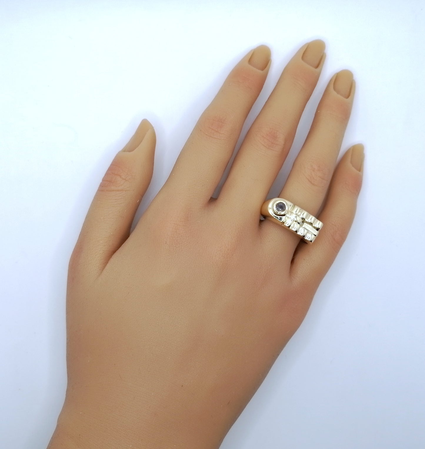 Ring Gold 375er Siegelring mit Topas Gr. 63