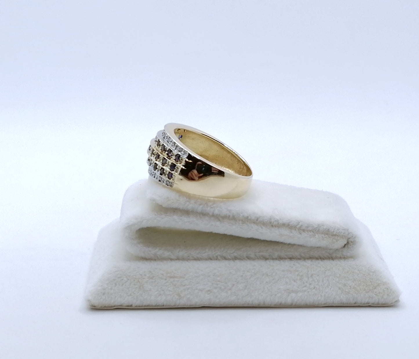 Ring Gold 585er mit Saphiren und Diamanten Gr. 57