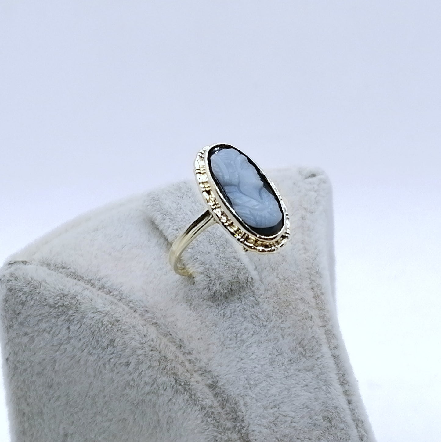 Vintage Ring 585er Gold Gemme Gr. 50