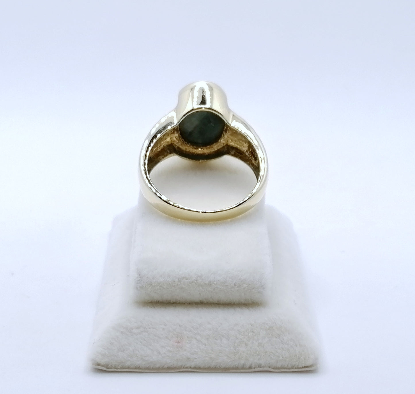 Ring Gold 375er mit Tourmalin Cabochon Gr. 63