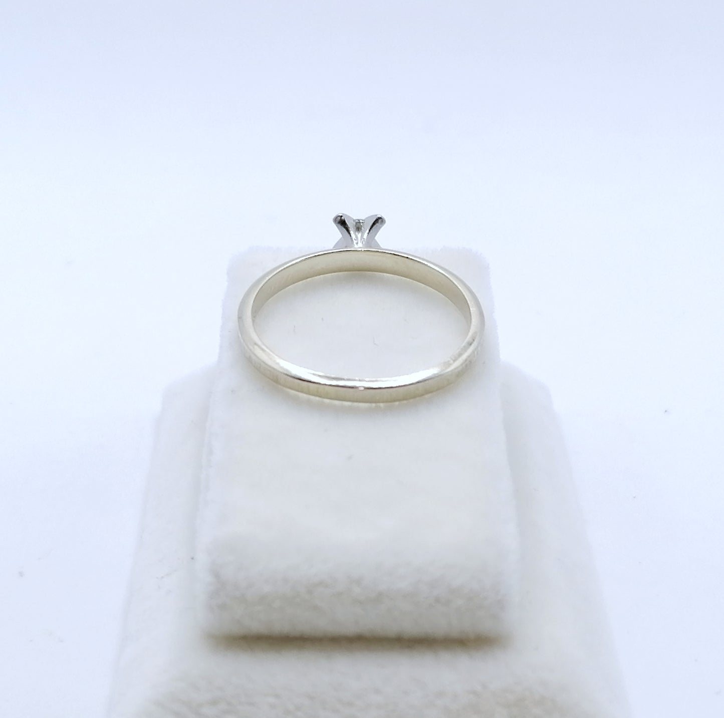 Ring Weißgold 585er mit 0,05ct Brillant Solitär Goldring Gr. 55