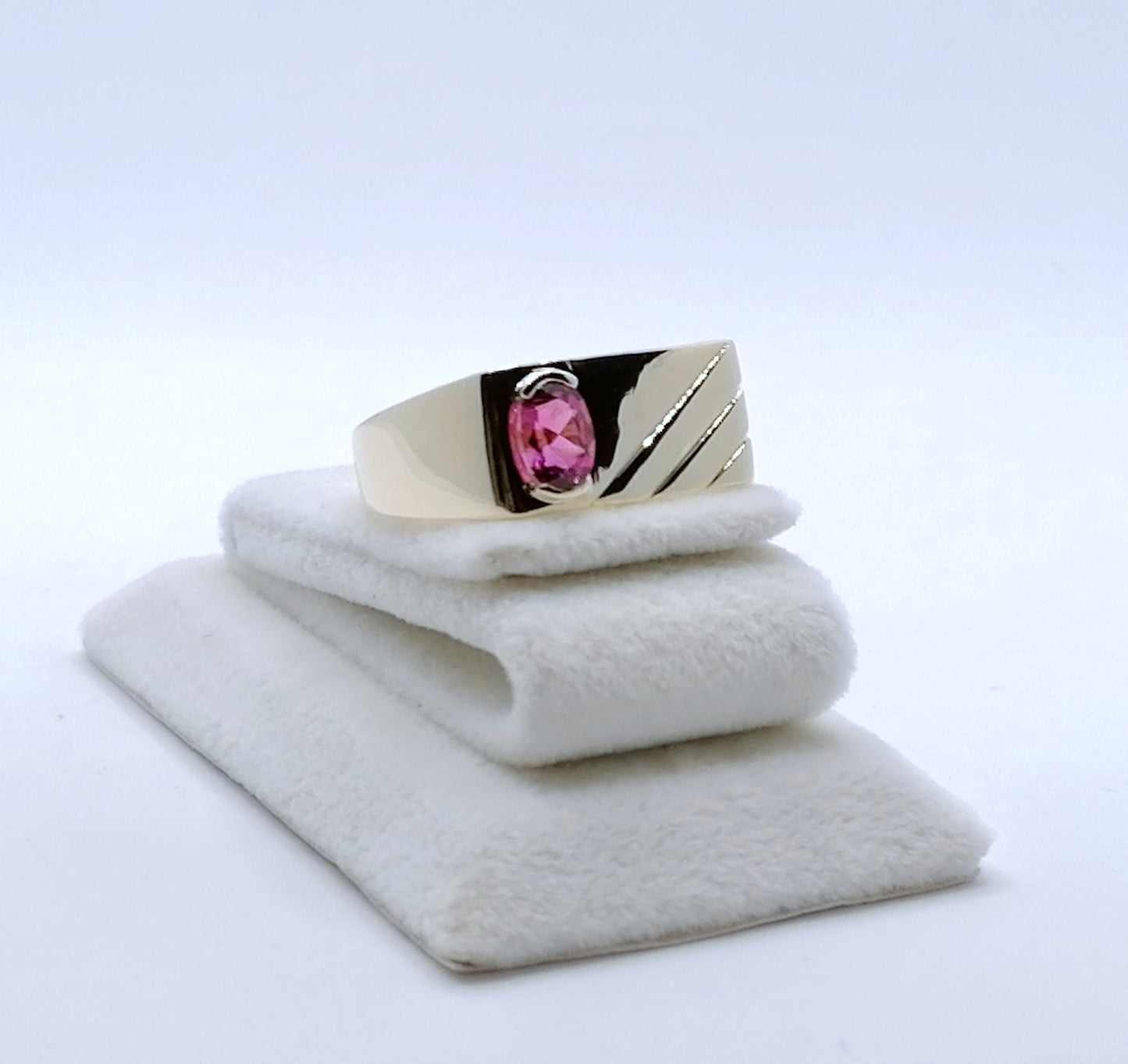 Ring Gold 375er mit Tourmalin Siegelring Gr. 63