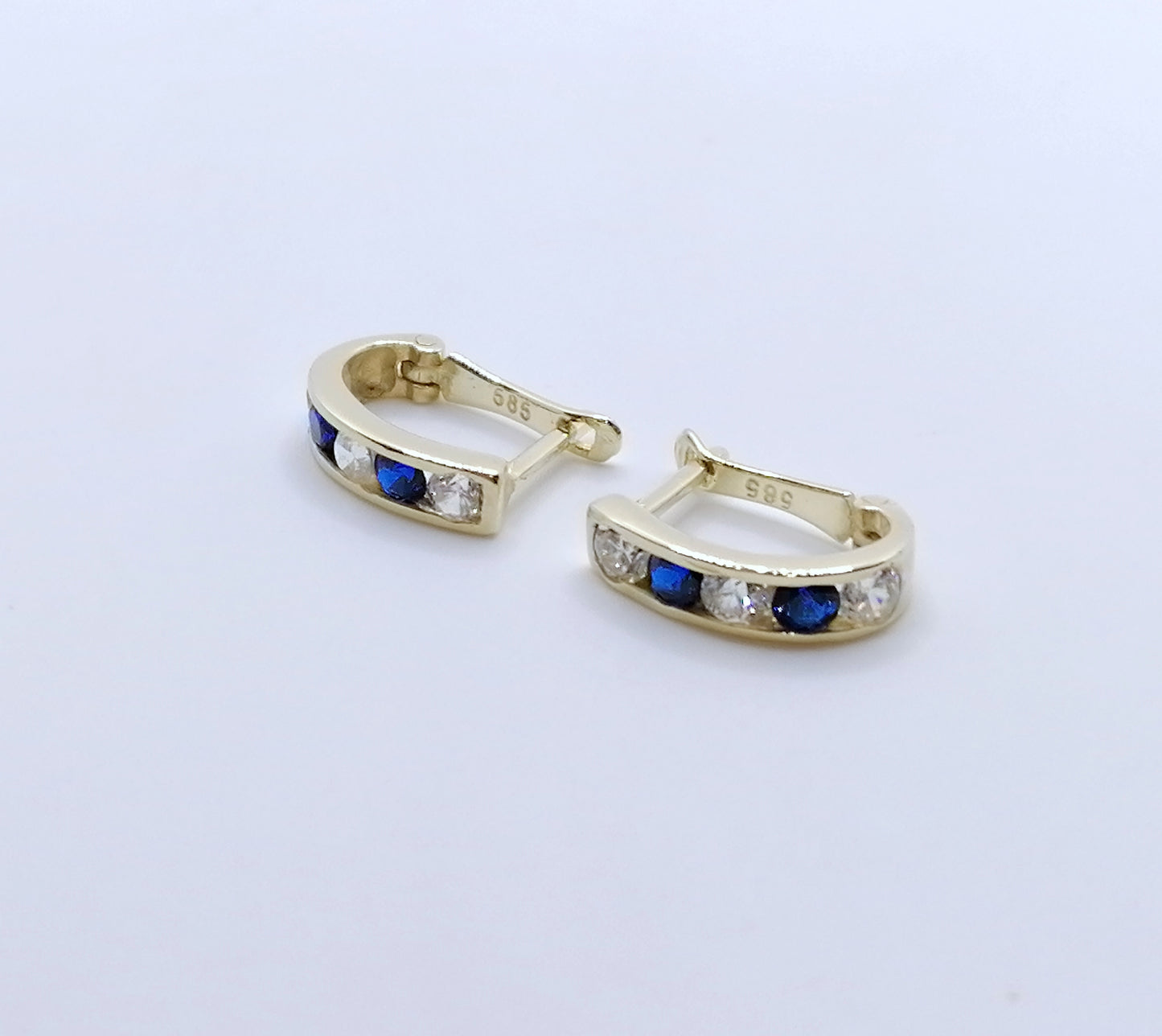 Ohrringe Gold 585er mit Zirkonia Gelbgold