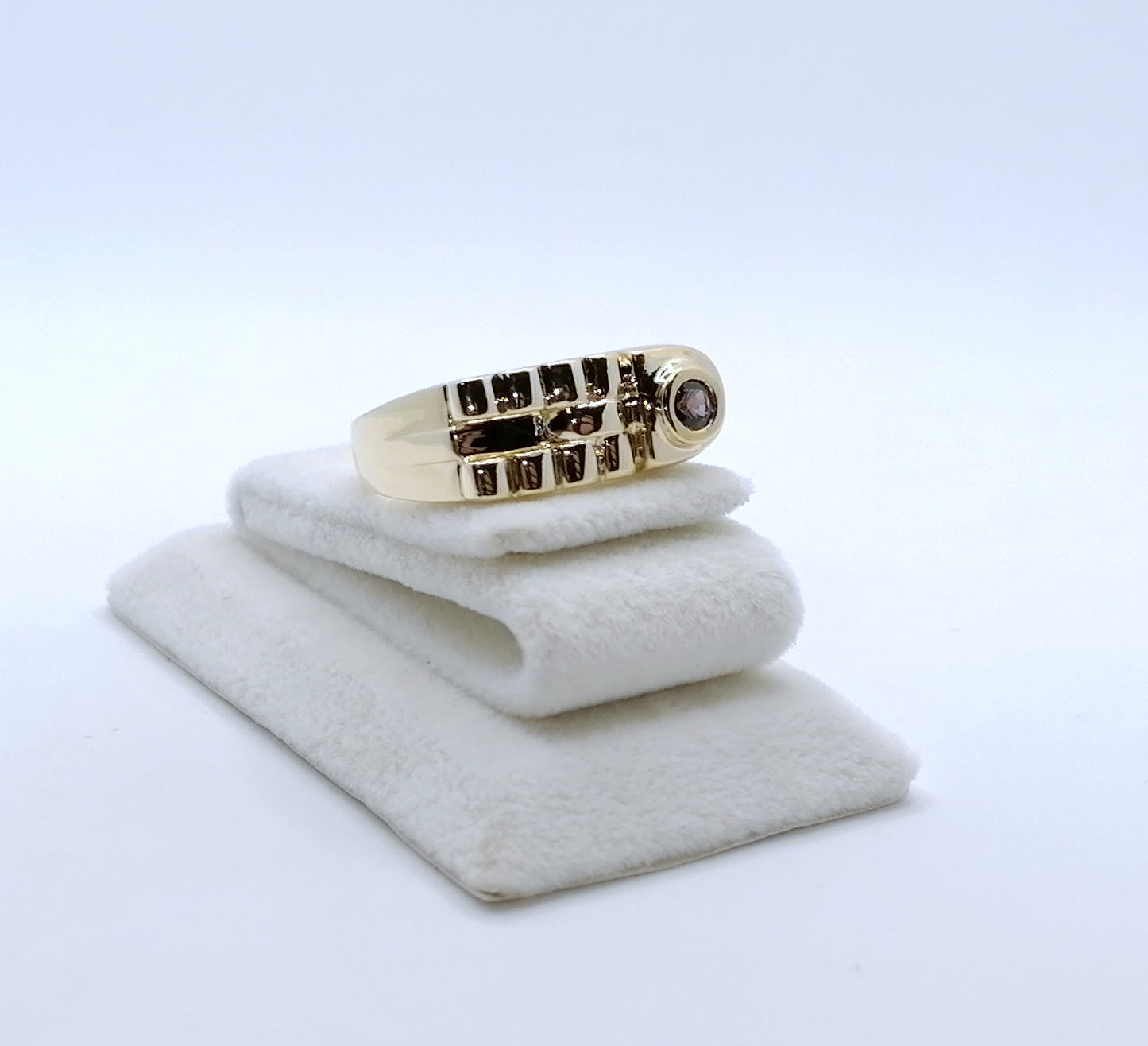 Ring Gold 375er Siegelring mit Topas Gr. 63