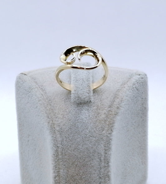 Ring Gold 585er Wellenring Gr. 57