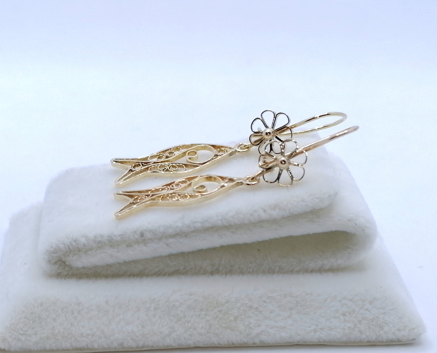Ohrringe 585er Filigran Gelbgold