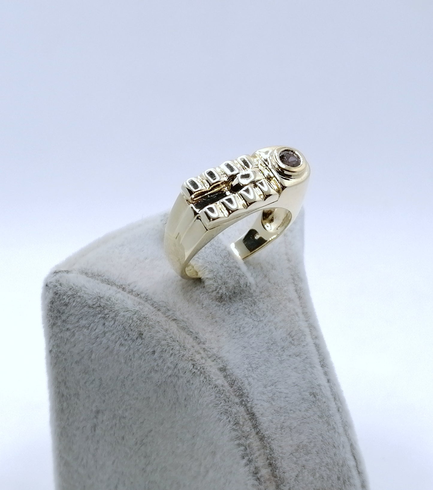 Ring Gold 375er Siegelring mit Topas Gr. 63