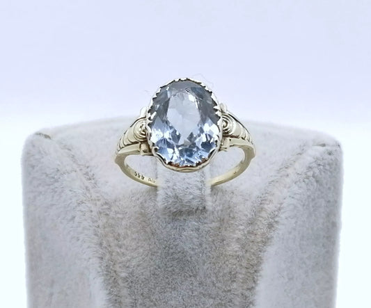 Vintage Ring Gold 333er mit Spinell Gr. 57