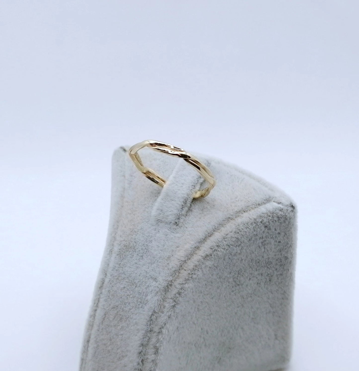 Gold Seilring Kordelring, 585er Goldring Damenring Bandring