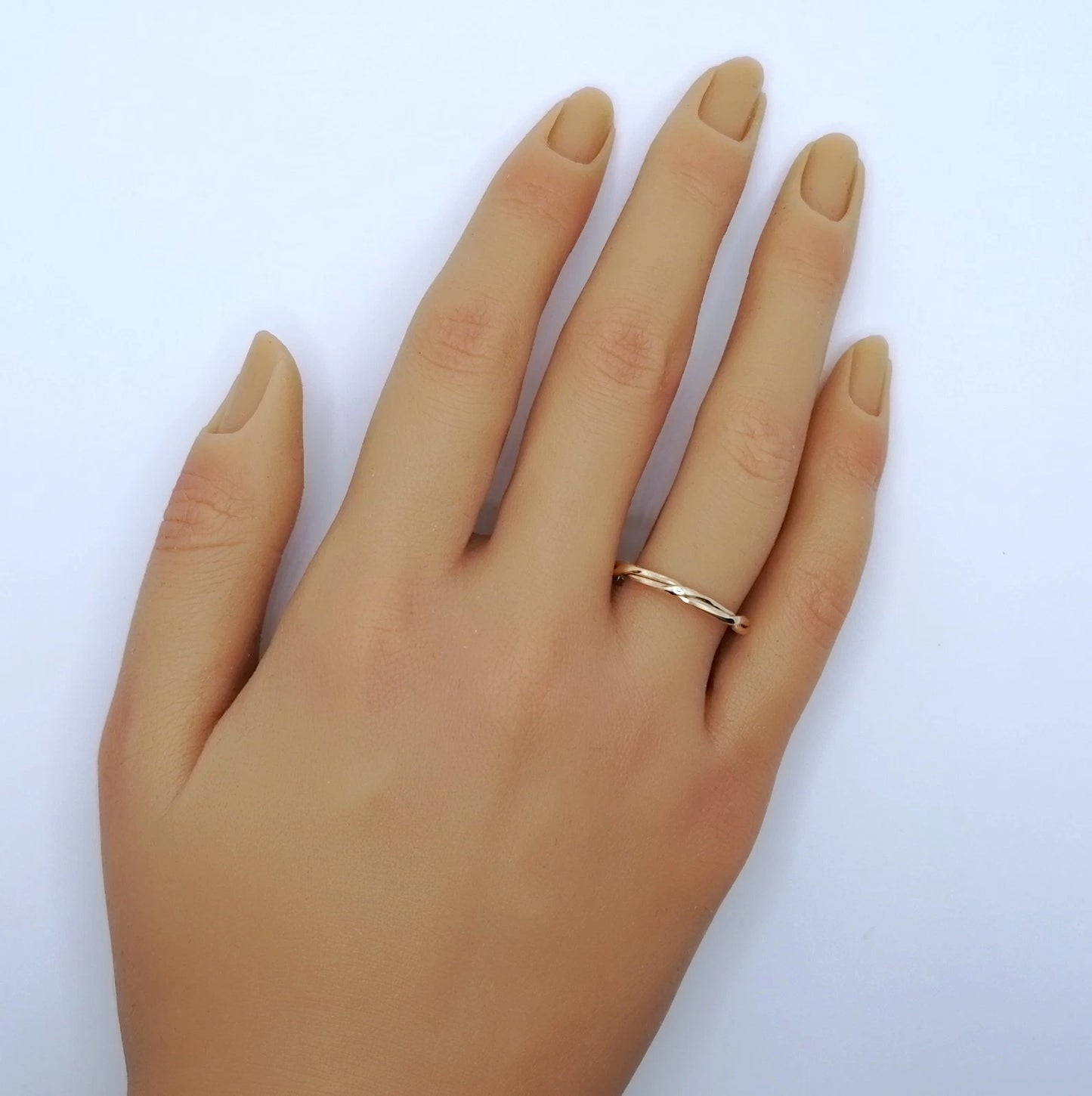 Gold Seilring Kordelring, 585er Goldring Damenring Bandring