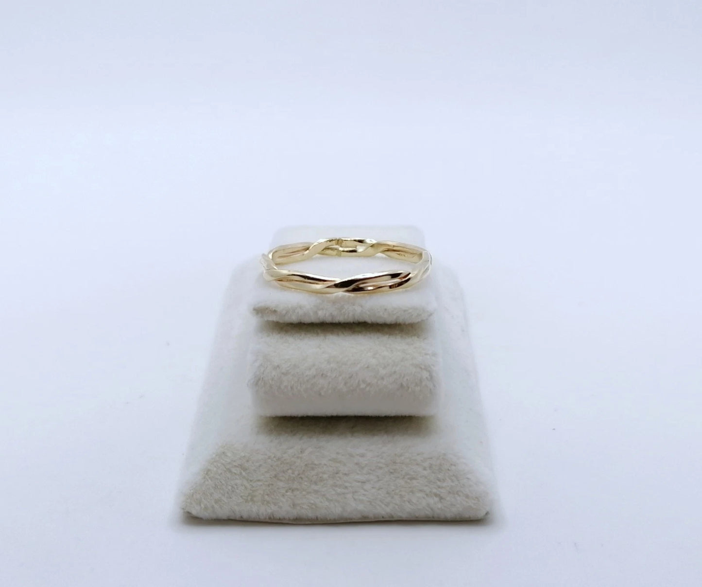 Gold Seilring Kordelring, 585er Goldring Damenring Bandring