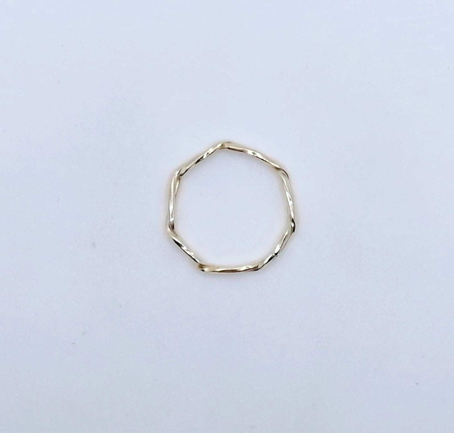 Gold Seilring Kordelring, 585er Goldring Damenring Bandring