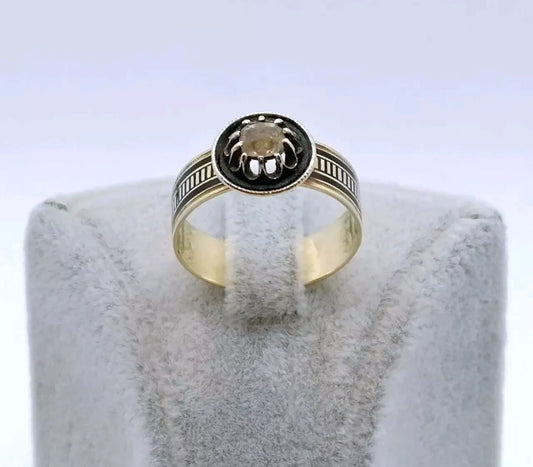 Ring Gold 585er mit unbekanntem Stein Solitärring Gr. 59