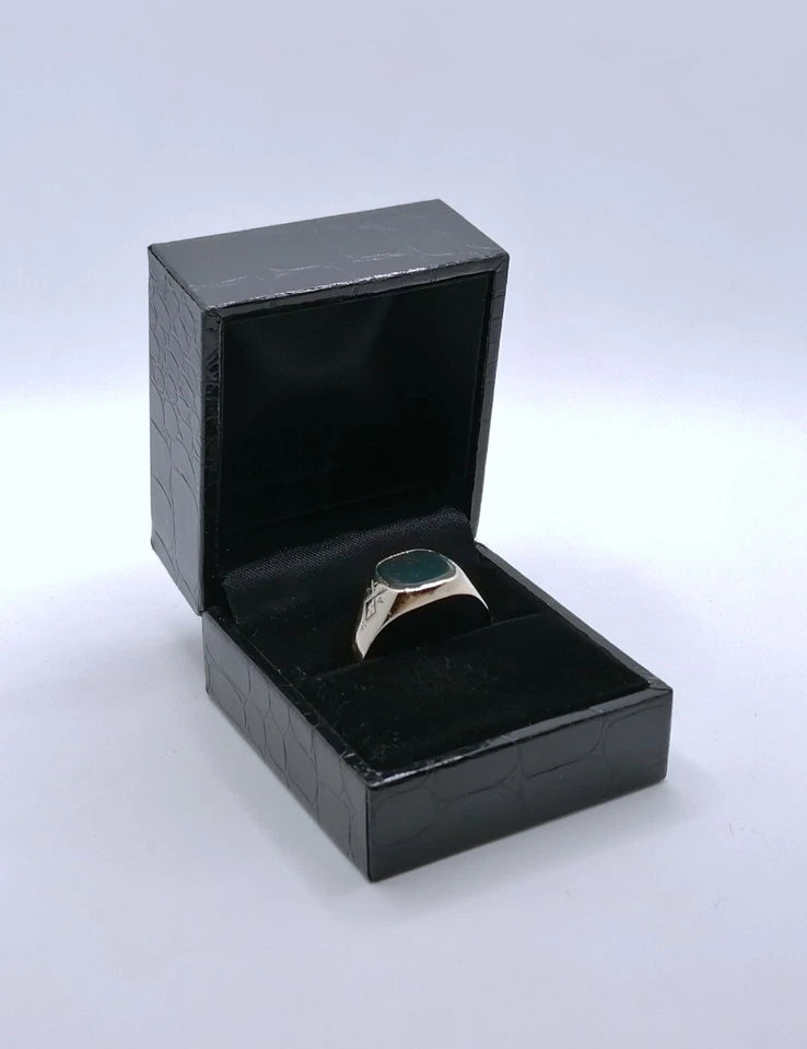 Vintage Ring Gold 585er Siegelring mit Heliotrop Gr. 66