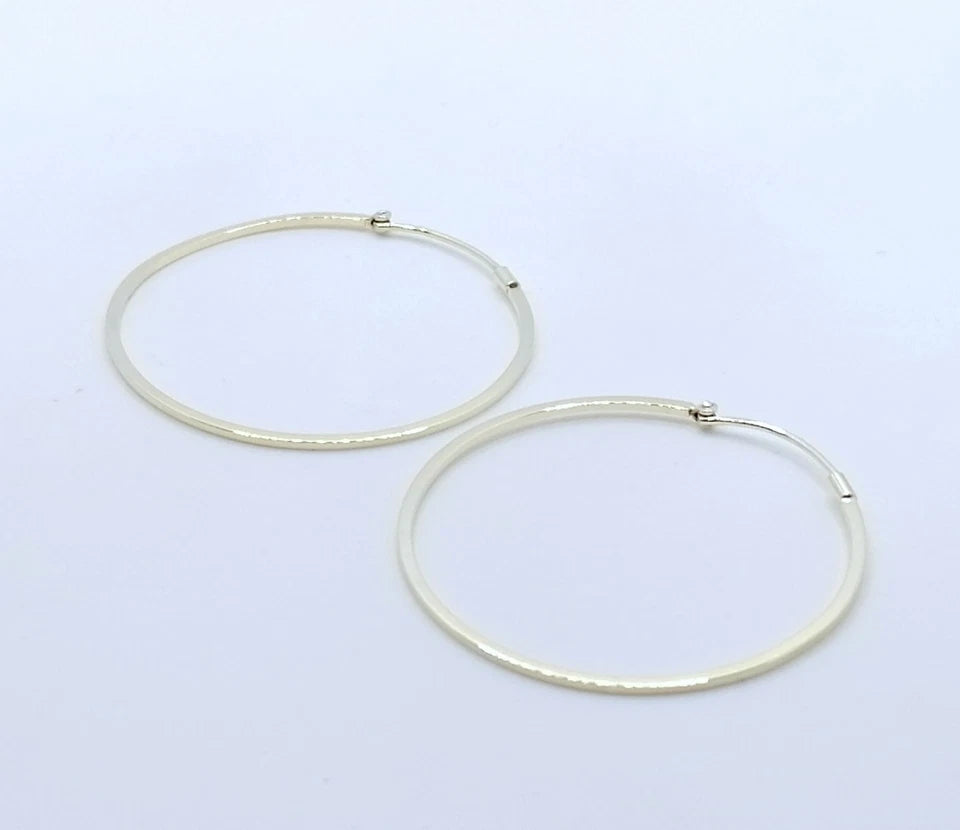 Creolen Gold 585er Gelbgold feine Ohrringe