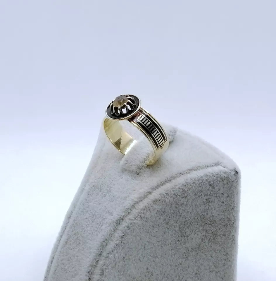Ring Gold 585er mit unbekanntem Stein Solitärring Gr. 59