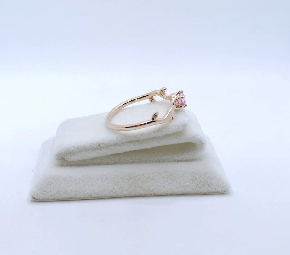 Ring Rosegold 375er mit Spinell Gr. 69