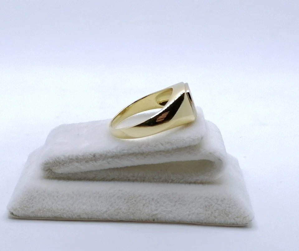 Ring Gold 750er Siegelring tricolor Gr. 58
