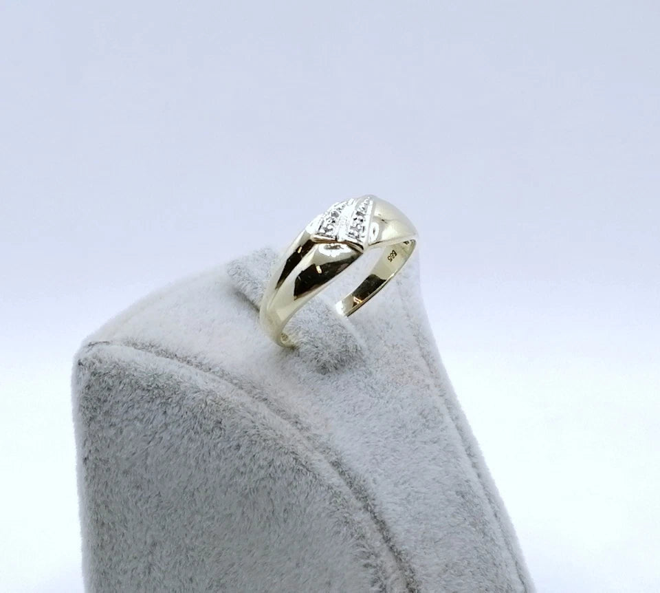 Ring Gold 585er mit Diamantsplitter Gr. 61