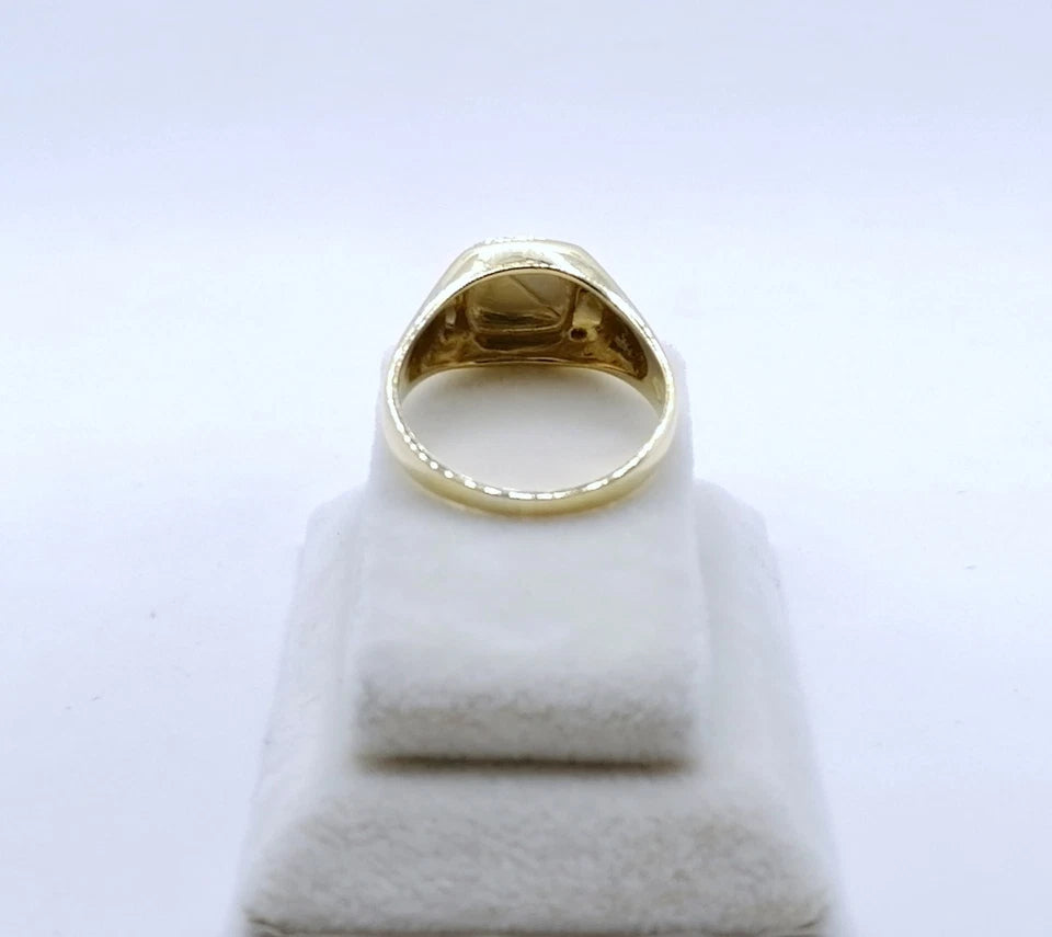 Ring Gold 750er Siegelring tricolor Gr. 58