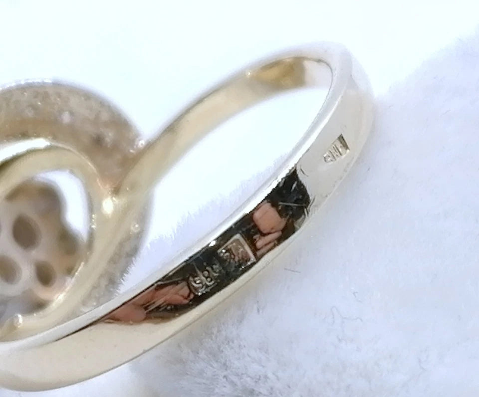 Ring Gold 585er mit funkelnden Brillanten Gr. 58
