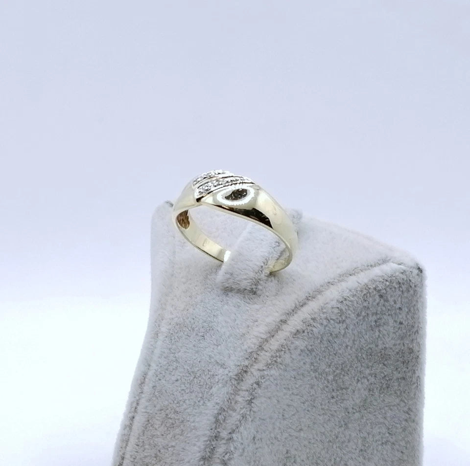 Ring Gold 585er mit Diamantsplitter Gr. 61