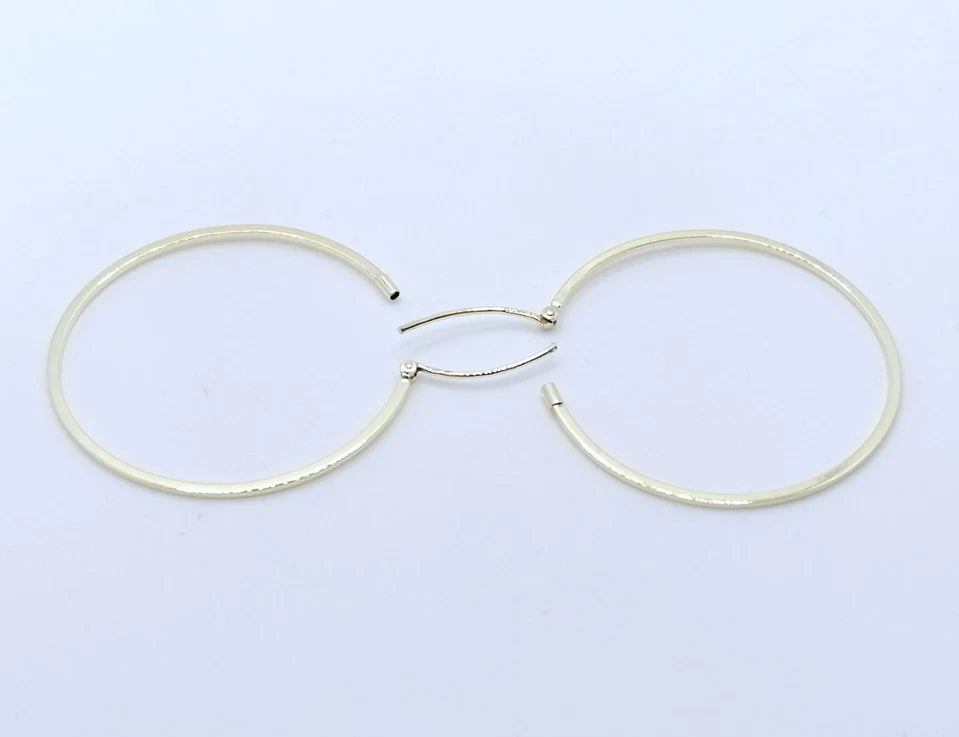 Creolen Gold 585er Gelbgold feine Ohrringe