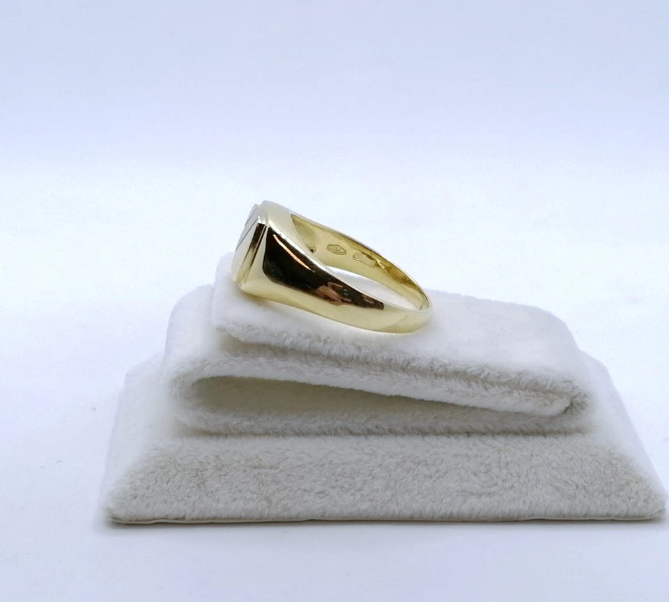 Ring Gold 750er Siegelring tricolor Gr. 58