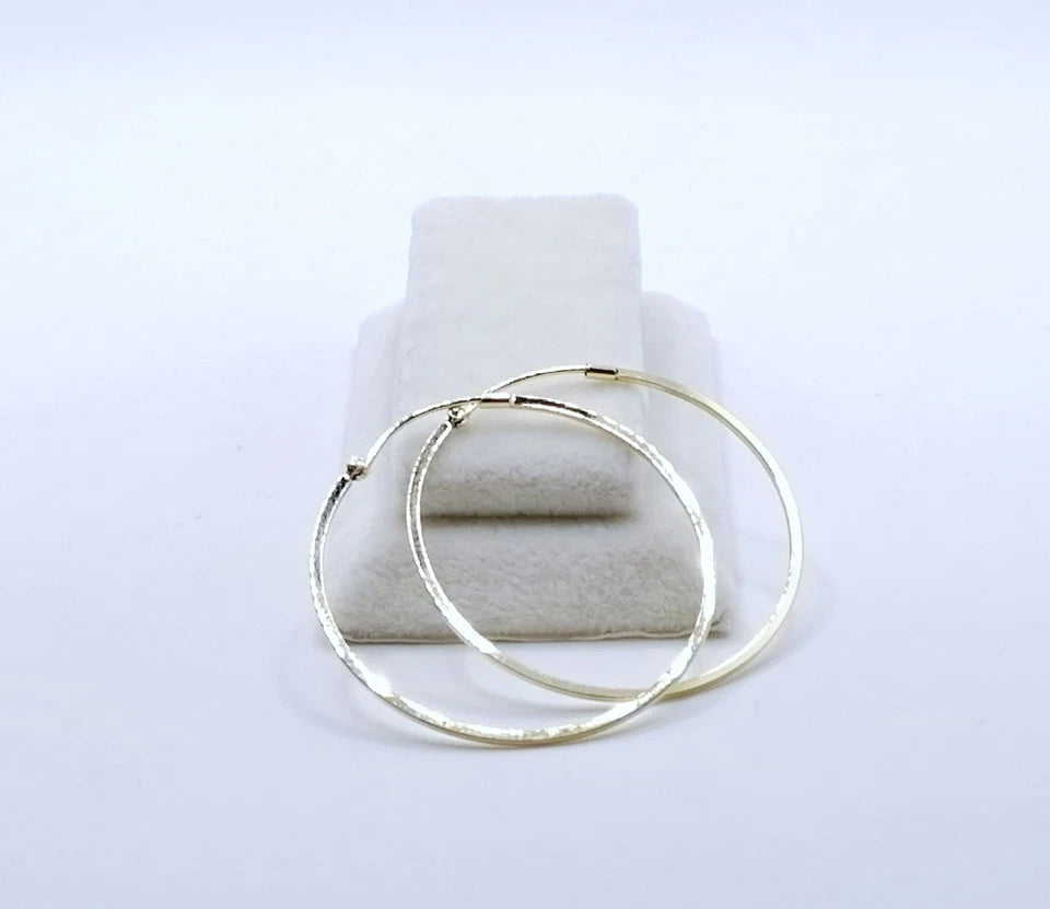 Creolen Gold 585er Gelbgold feine Ohrringe