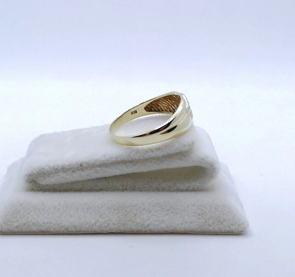 Ring Gold 585er mit Diamantsplitter Gr. 61
