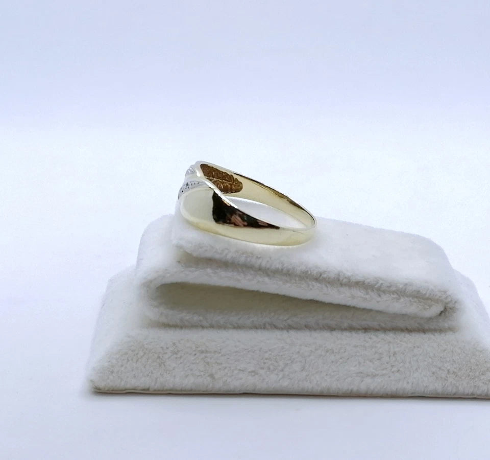 Ring Gold 585er mit Diamantsplitter Gr. 61