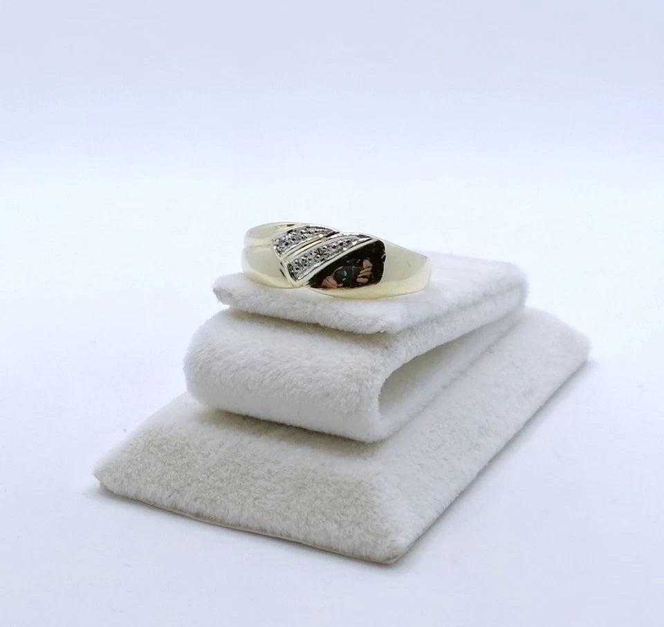 Ring Gold 585er mit Diamantsplitter Gr. 61