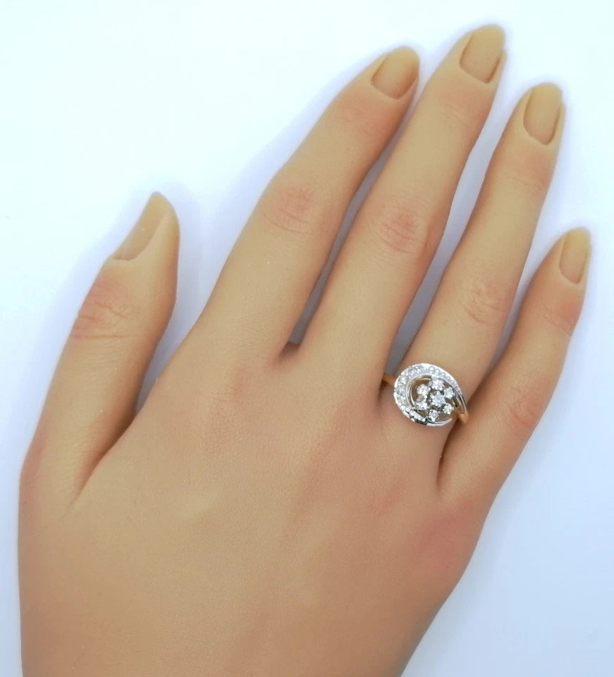 Ring Gold 585er mit funkelnden Brillanten Gr. 58